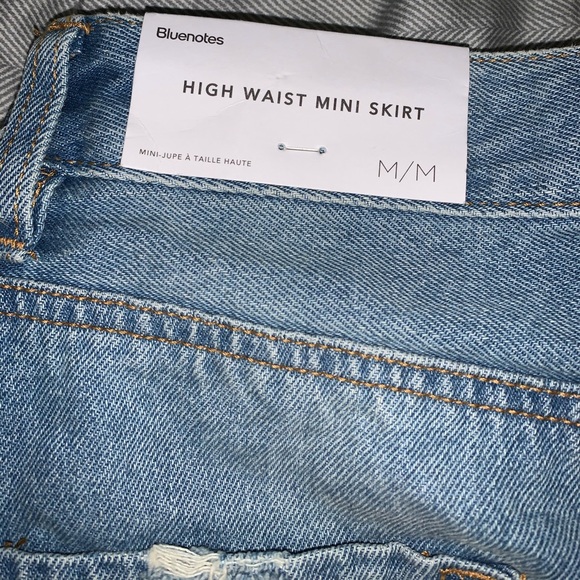 **NEVER WORN** blue notes high waisted mini skirt - Picture 4 of 4